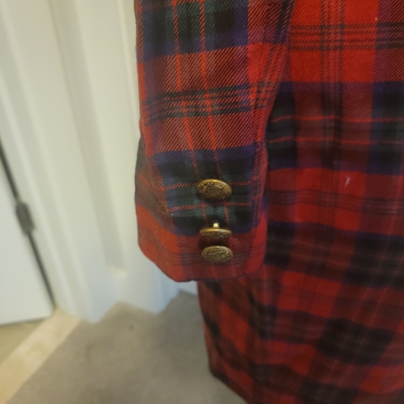 Evan picone red tartan wool dress - Picture 3 of 6